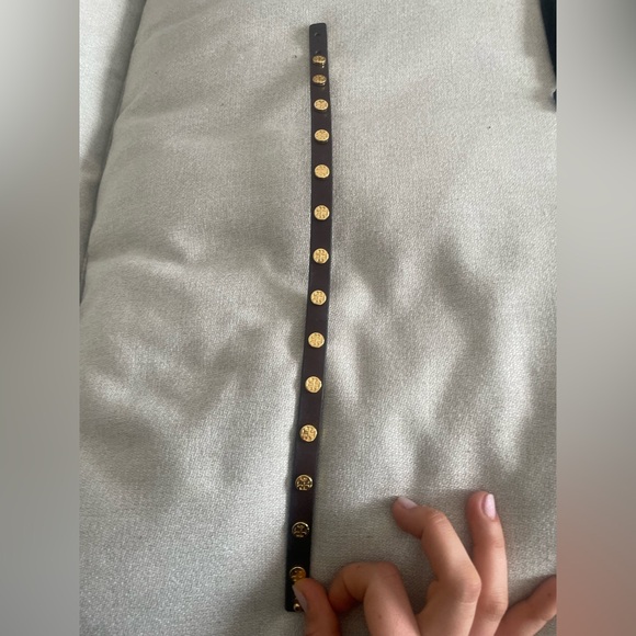 Tory Burch Miller Double Wrap Leather Bracelet – Brown & Gold - Picture 5 of 6